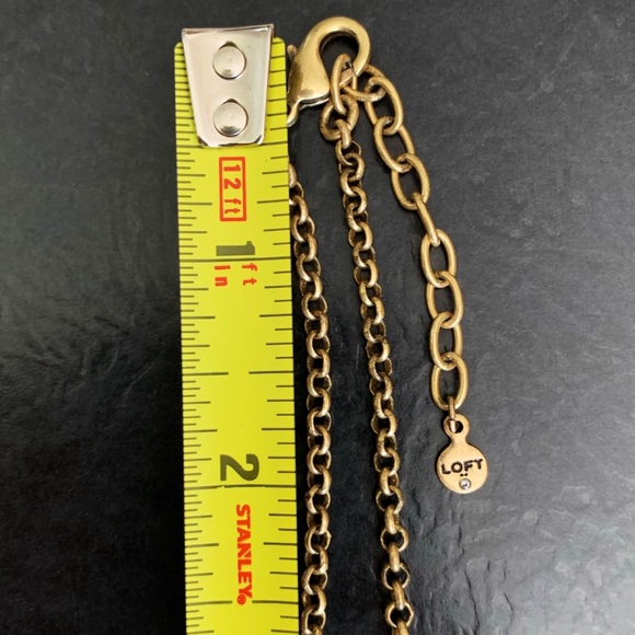 Loft Brass Black Pink Rhinestone Necklace ✨ - Picture 5 of 7